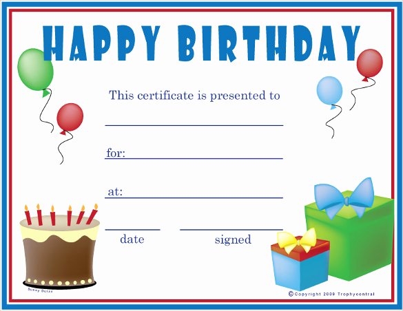 Birthday Gift Certificate Template Free Beautiful Birthday Certificate Templates – 26 Free Psd Eps In