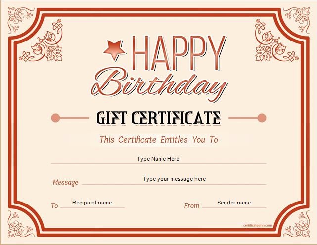Birthday Gift Certificate Template Free Beautiful Pin by Alizbath Adam On Certificates