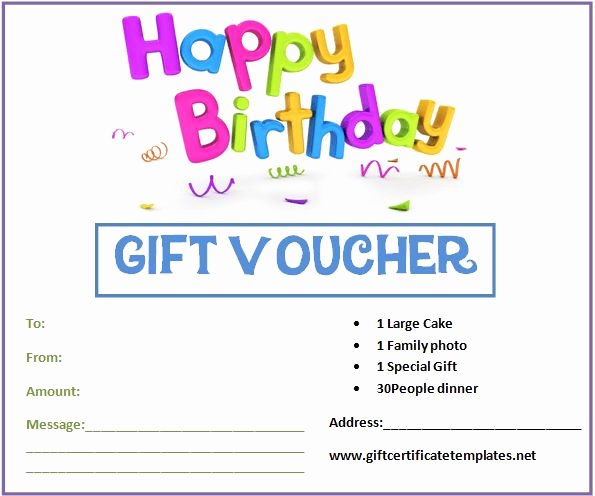 Birthday Gift Certificate Template Free Elegant Birthday Gift Certificate Templates by
