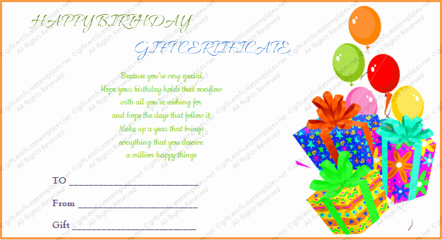 Birthday Gift Certificate Template Free Fresh Printable Gift Bumper Birthday Gift Certificate Template