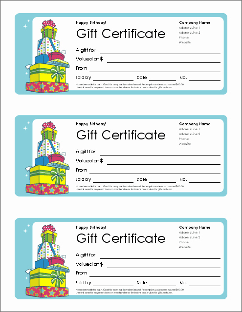 Birthday Gift Certificate Template Free Inspirational Free Gift Certificate Template and Tracking Log