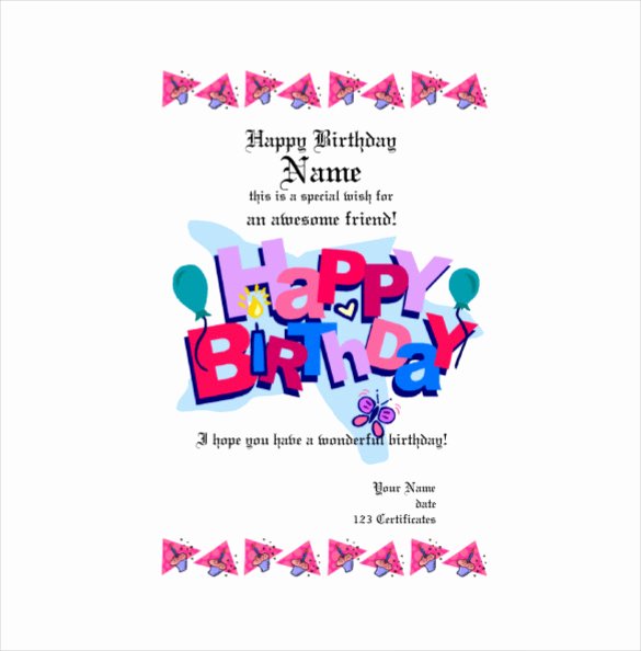 Birthday Gift Certificate Template Free New Birthday Gift Certificate Templates 16 Free Word Pdf