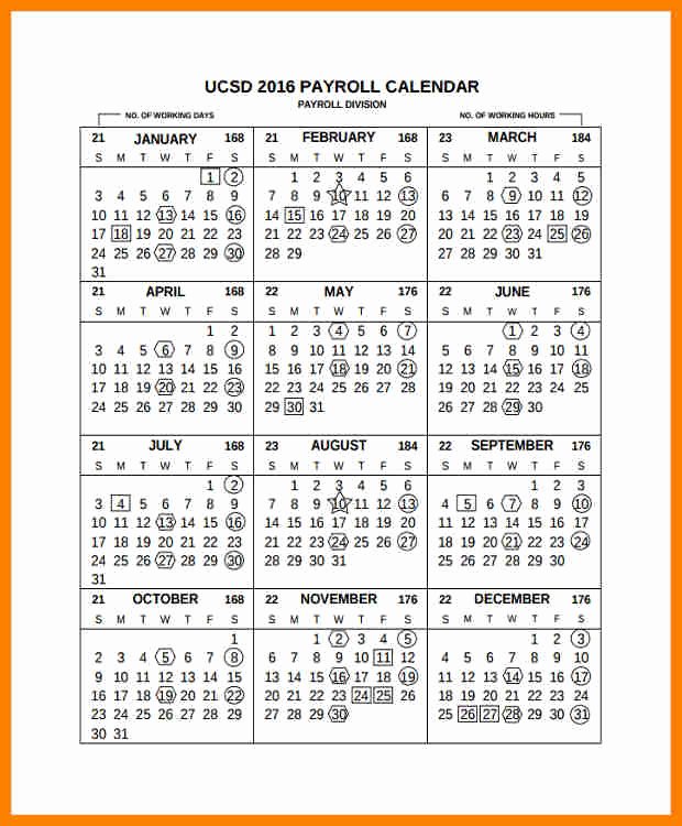 Biweekly Payroll Calendar Template 2017 New 6 Biweekly Payroll Calendar 2018 Template