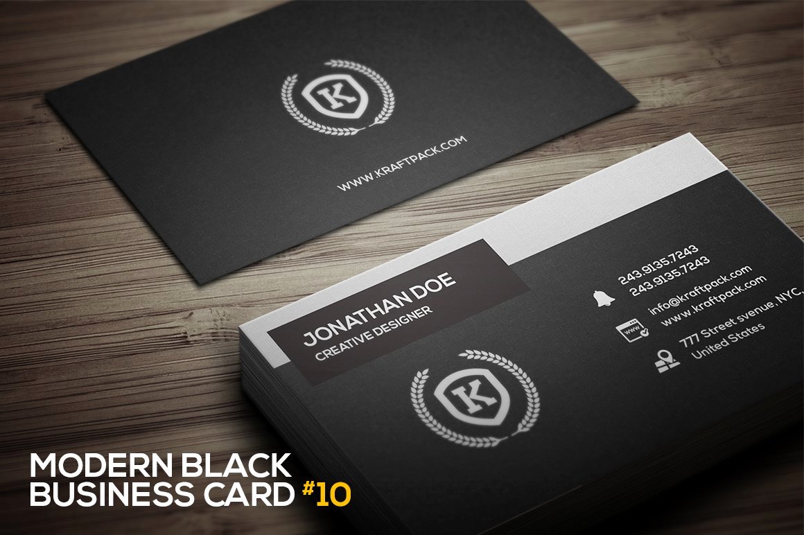Black Business Card Template Luxury Modern Black Business Card 10 Business Card Templates