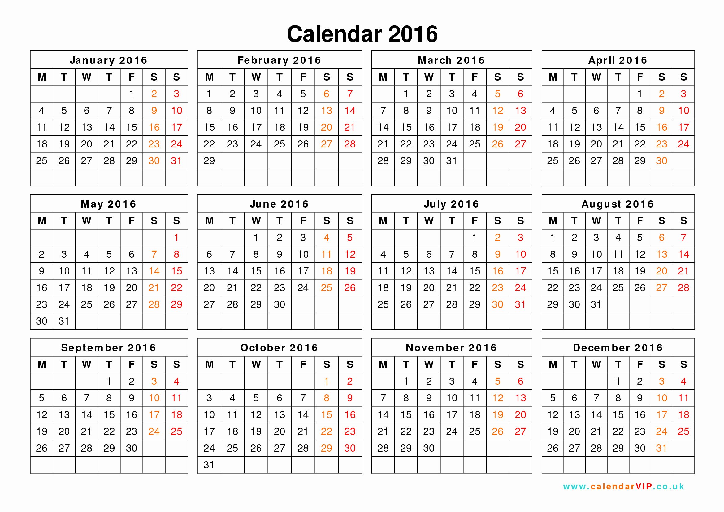 Blank Calendar Template 2016 New 2016 Calendar Templates – 2017 Printable Calendar