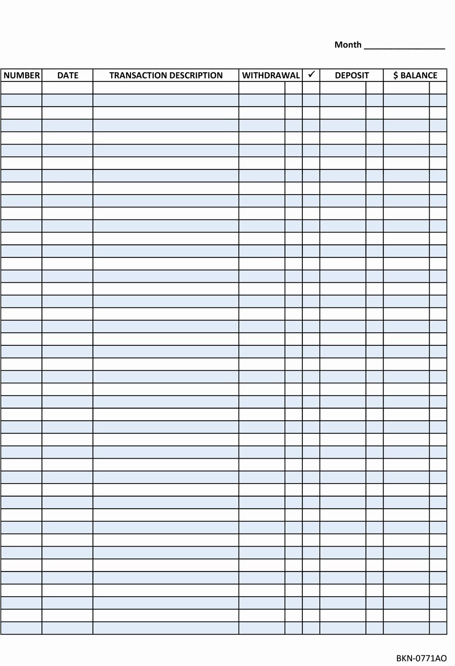 Blank Check Register Template Awesome Checkbook Balance Worksheet