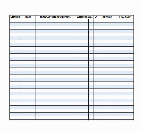 Blank Check Register Template Beautiful Check Register 9 Download Free Documents In Pdf