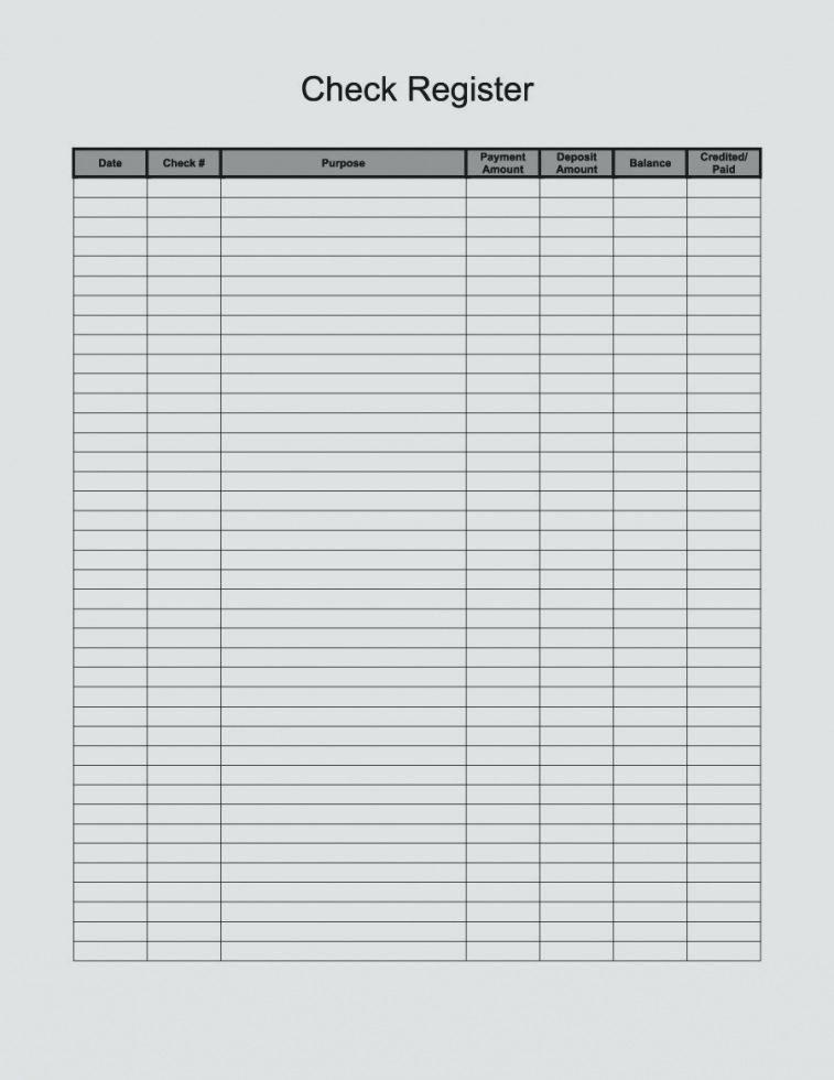 blank check register template printable checkbook