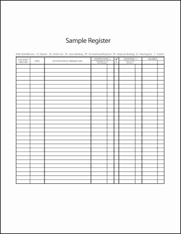 Blank Check Register Template Fresh Blank Check Register Template Printable Checkbook