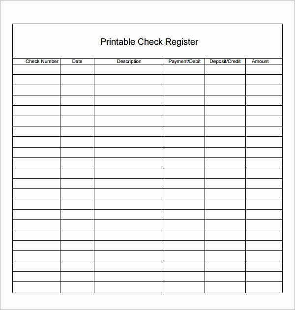 Blank Check Register Template New 7 Best Of Free Printable Pdf Check Register Free