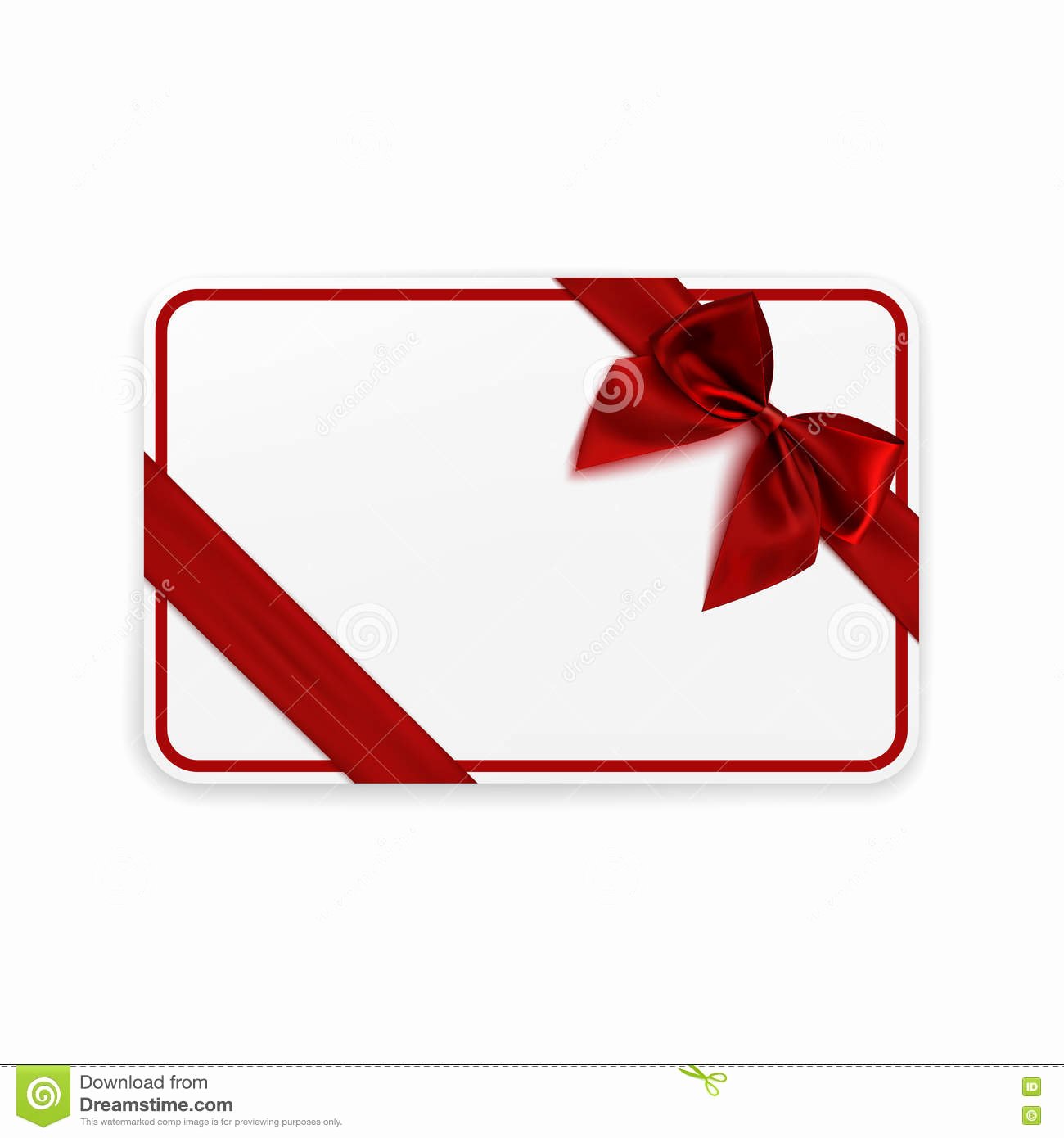 Blank Gift Card Template Elegant White Blank Gift Card Template Stock Illustration