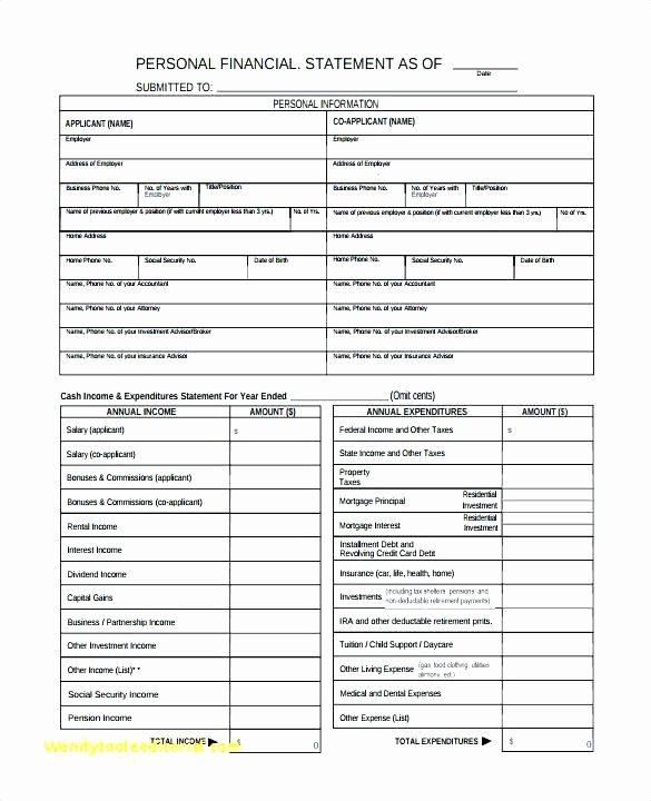 Blank Income Statement Template Awesome Blank Financial Statement Template and Best S Church
