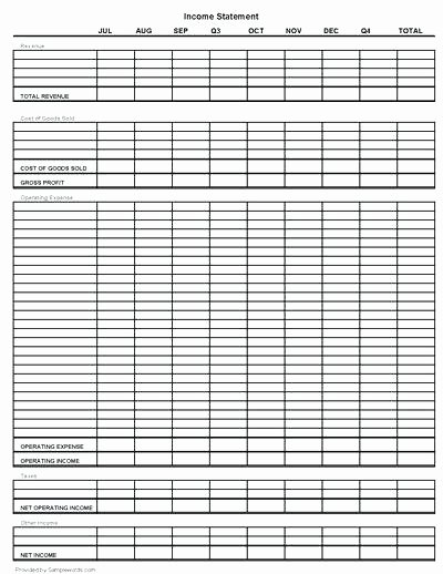 Blank Income Statement Template Awesome Empty Data Table Template Unique Blank Monthly Bud S