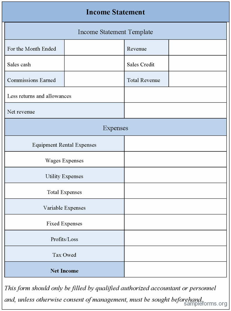 Blank Income Statement Template Beautiful What is the In E Statement and Examples