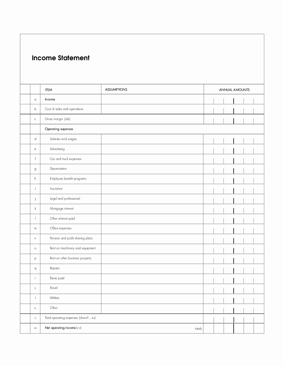 Blank Income Statement Template Luxury Blank In E Statement Mughals