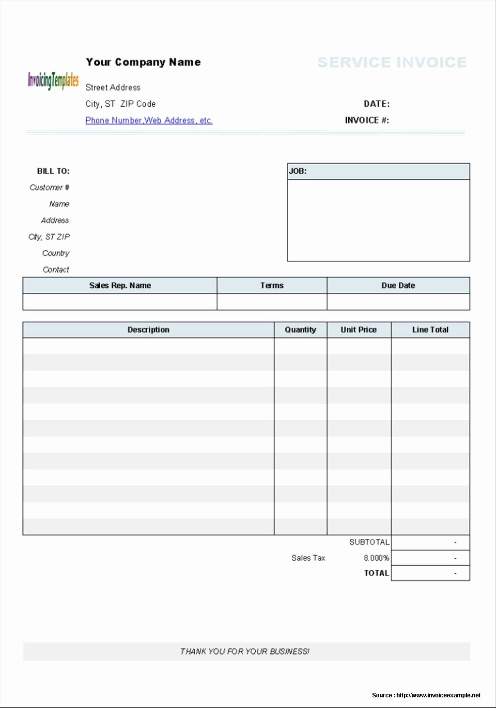 Blank Invoice Template Free Beautiful Blank Invoice Template Download Free form Resume
