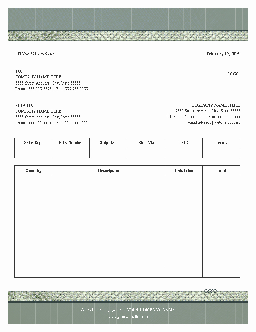 Blank Invoice Template Free Lovely Invoice Template Category Page 1 Efoza