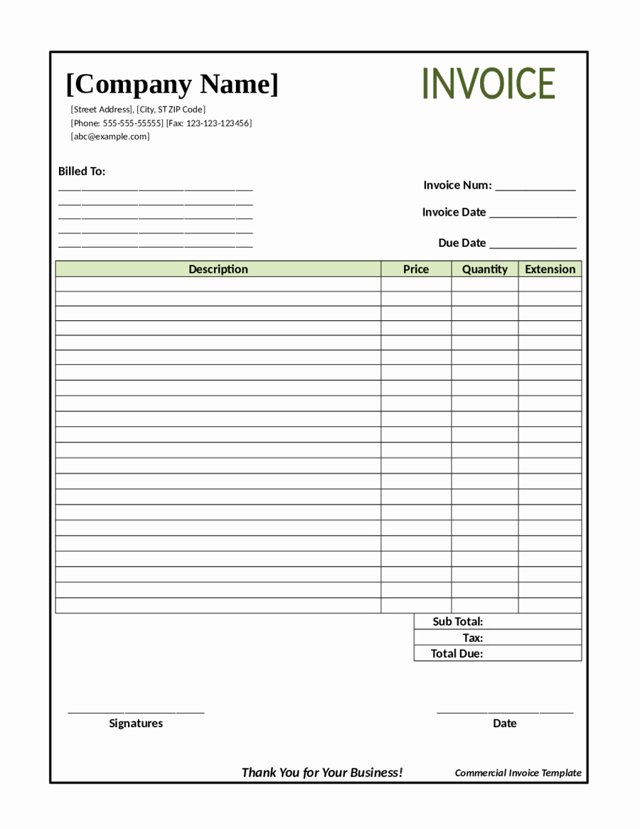 Blank Invoice Template Free Luxury 2018 Invoice Template Fillable Printable Pdf &amp; forms