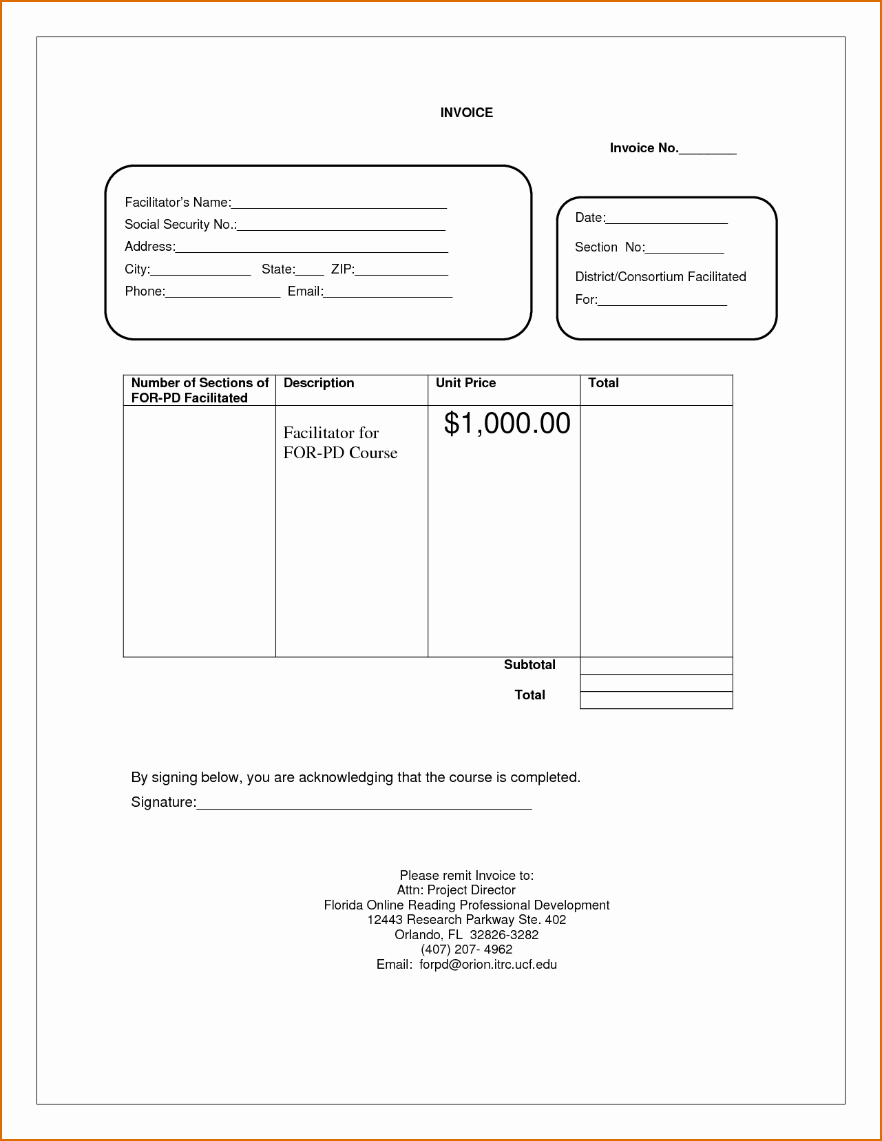 Blank Invoice Template Free New 8 Blank Invoice Template Pdf