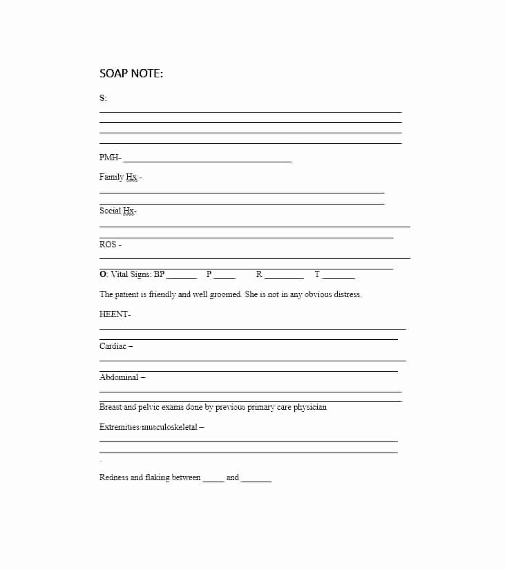 Blank soap Note Template Best Of Template Monster Help Blank Printable soap Note forms 9