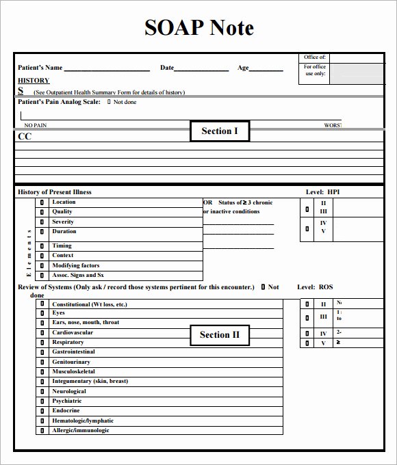 Blank soap Note Template Unique 8 Best Of soap Note Template Pdf Printable Blank