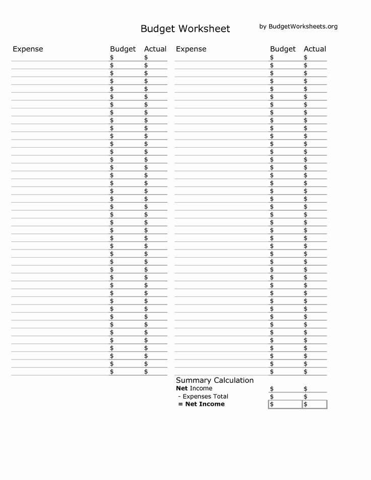 Blank Spreadsheet Template Printable Lovely Blank Bud Worksheet Printable Google Search