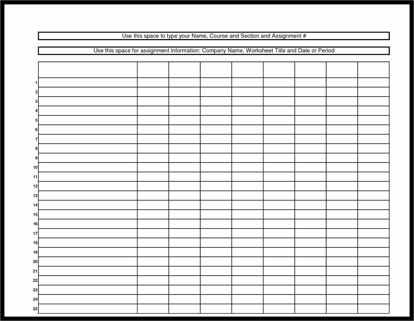 Blank Spreadsheet Template Printable Lovely Free Printable Blank Charts Chart 5 Column Spreadsheet
