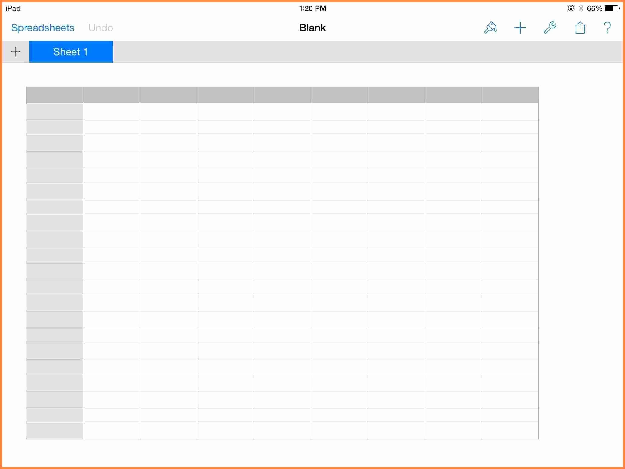 Blank Spreadsheet Template Printable New Printable Spreadsheet