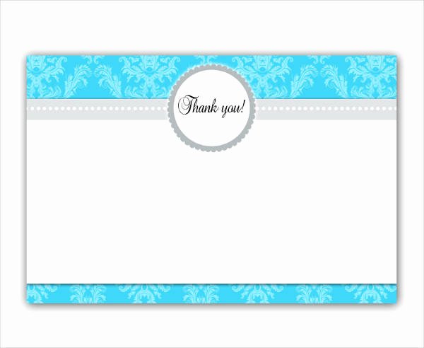 Blank Thank You Card Template Awesome Thank You Card Design