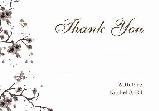 Blank Thank You Card Template Inspirational Enjoy Ideas Wedding Thank You Card Template Framed Flower