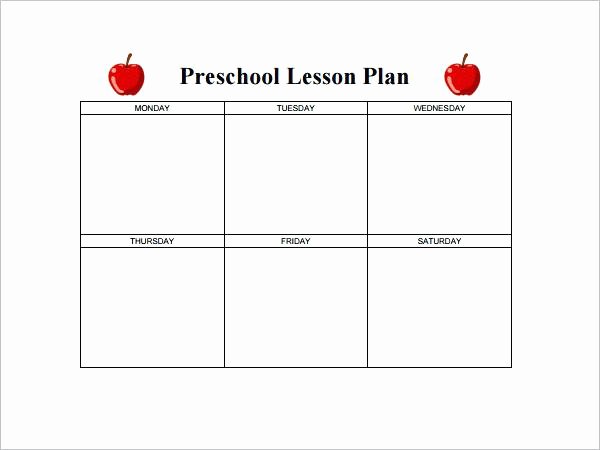 Blank toddler Lesson Plan Template Best Of Free Printable K Lesson Plans 6 School Plan Template Blank