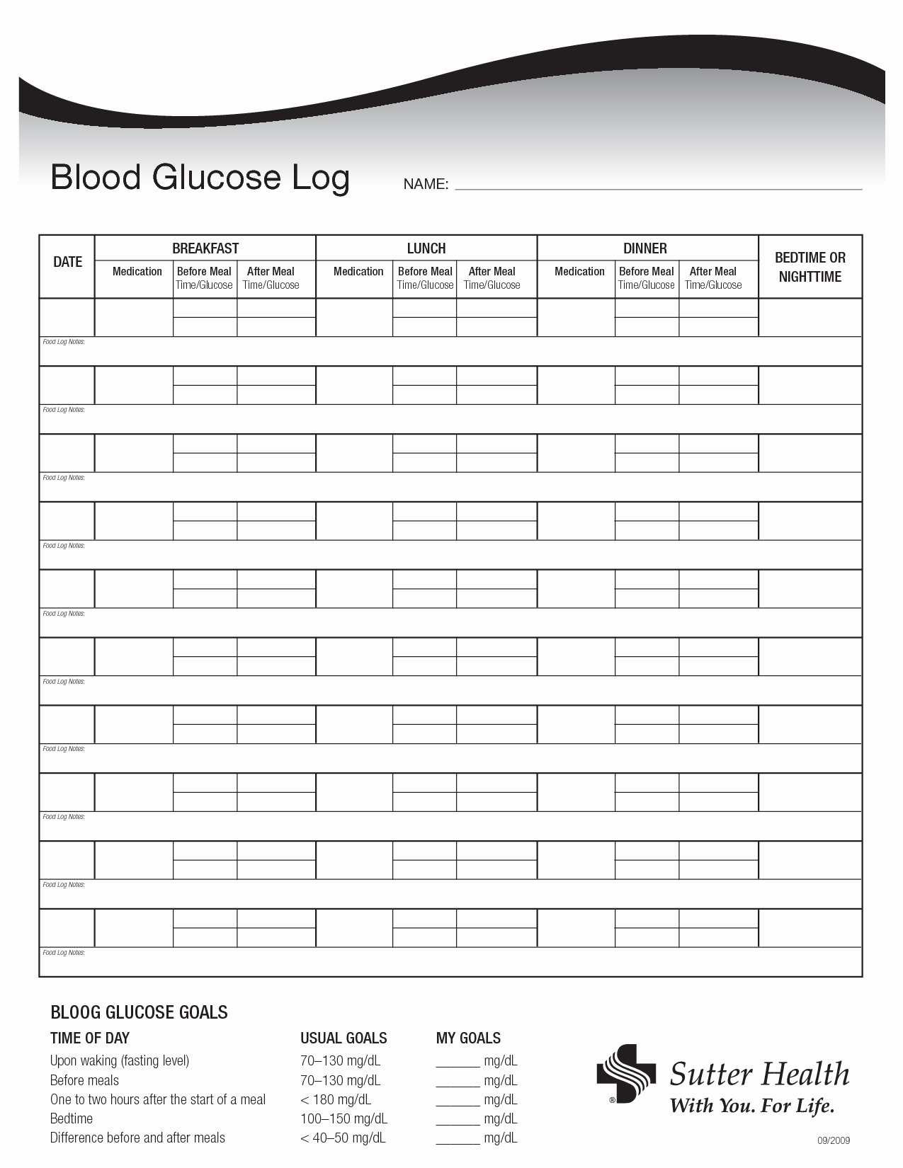 Blood Glucose Log Template New Printable Blood Sugar Log
