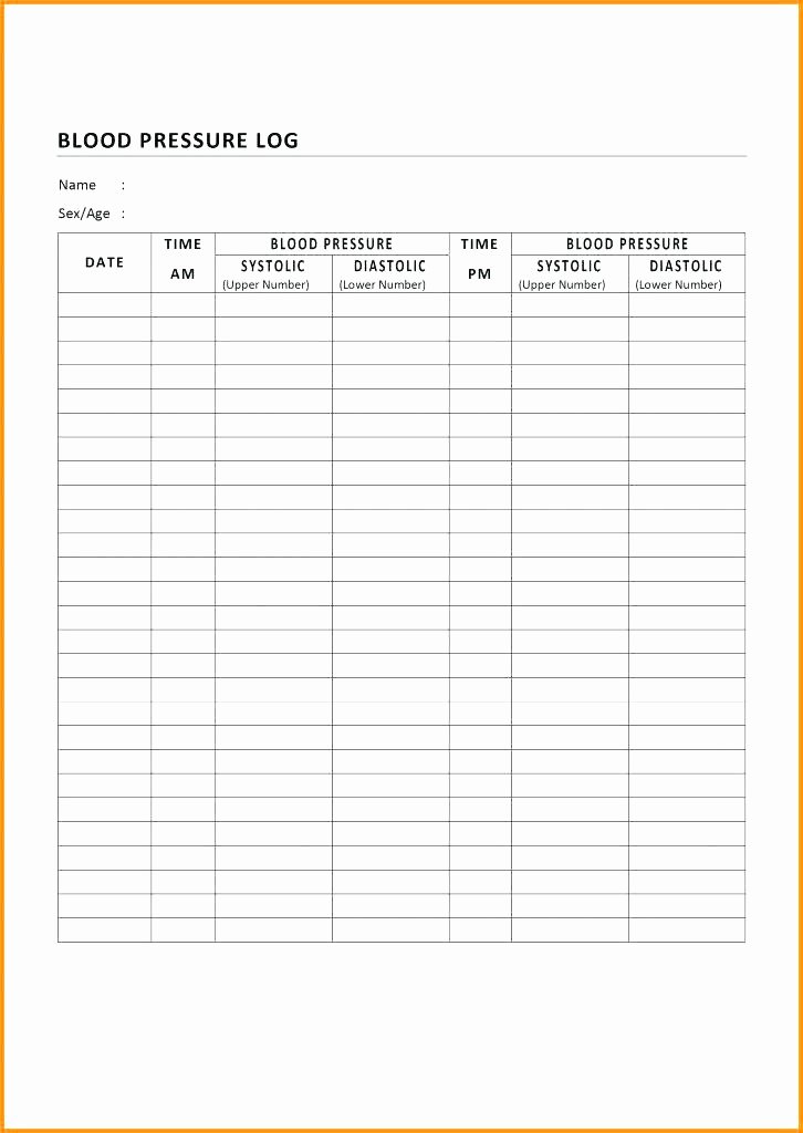 Blood Pressure Charting Template Awesome Blood Pressure Record Chart Printable Sheet Excel