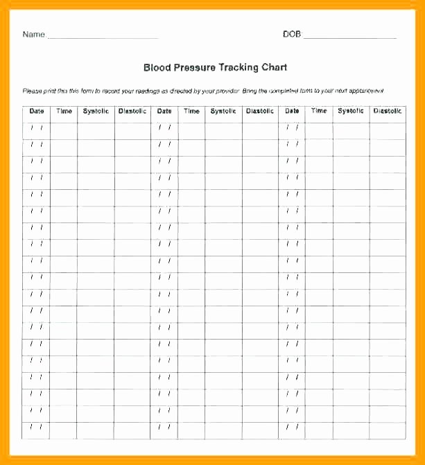Blood Pressure Charting Template Inspirational Blood Pressure Record Chart Printable Sheet Excel