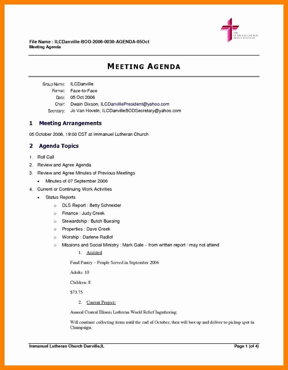Board Meeting Agenda Template Word Elegant Sample Board Meeting Agenda Featuring Protect Letters