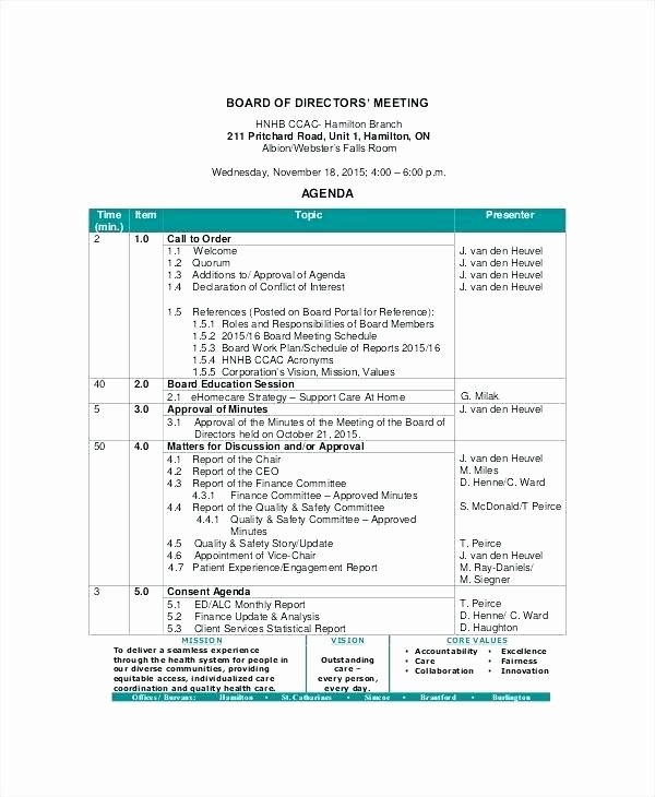 Board Meeting Minutes Template Nonprofit Beautiful 15 Nonprofit Board Meeting Agenda Template