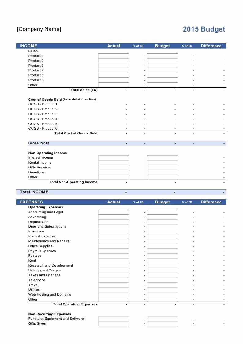 Budget Template for Business Beautiful Bud Template Free Download Create Edit Fill and Print
