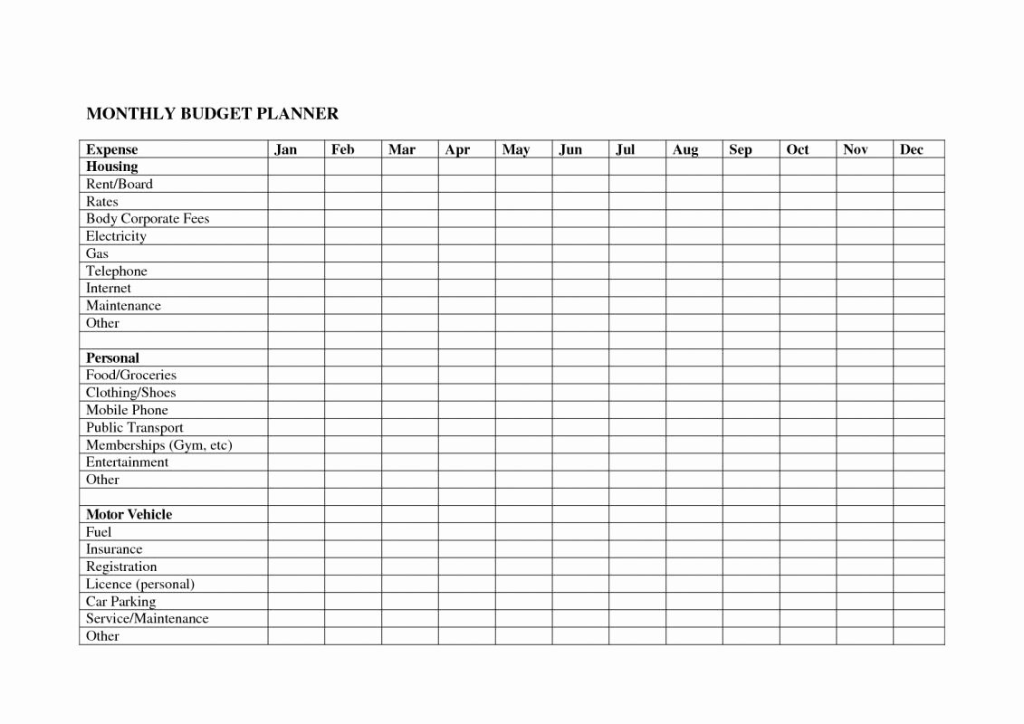 Budget Template for Business Best Of Free Printable Monthly Bud Worksheets