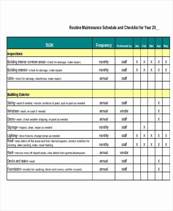 Building Maintenance Schedule Template Luxury 25 Schedule Templates In Excel