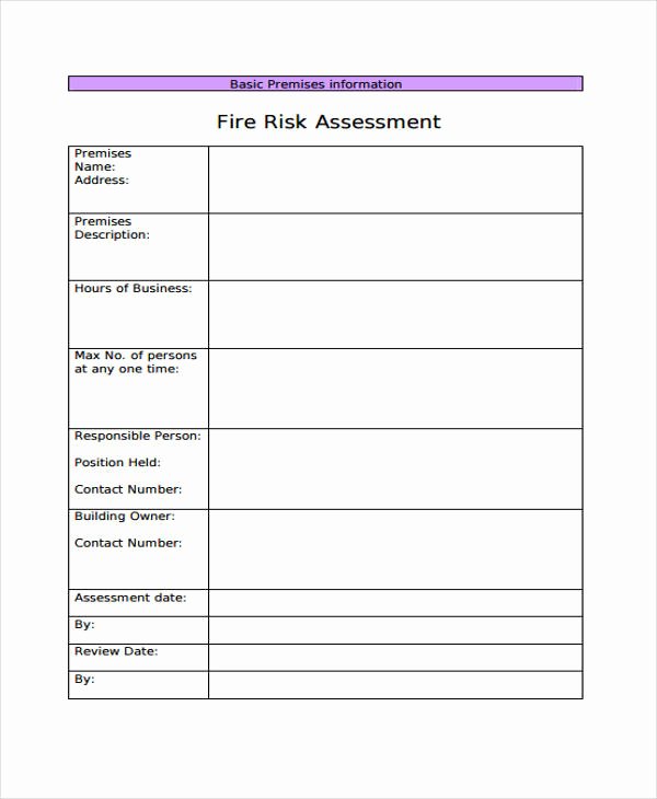 Building Security Risk assessment Template Inspirational 31 Risk assessment Templates In Pdf
