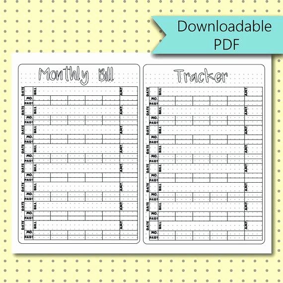 Bullet Journal Excel Template Elegant Monthly Bill Tracker Bullet Journal Stickers Page