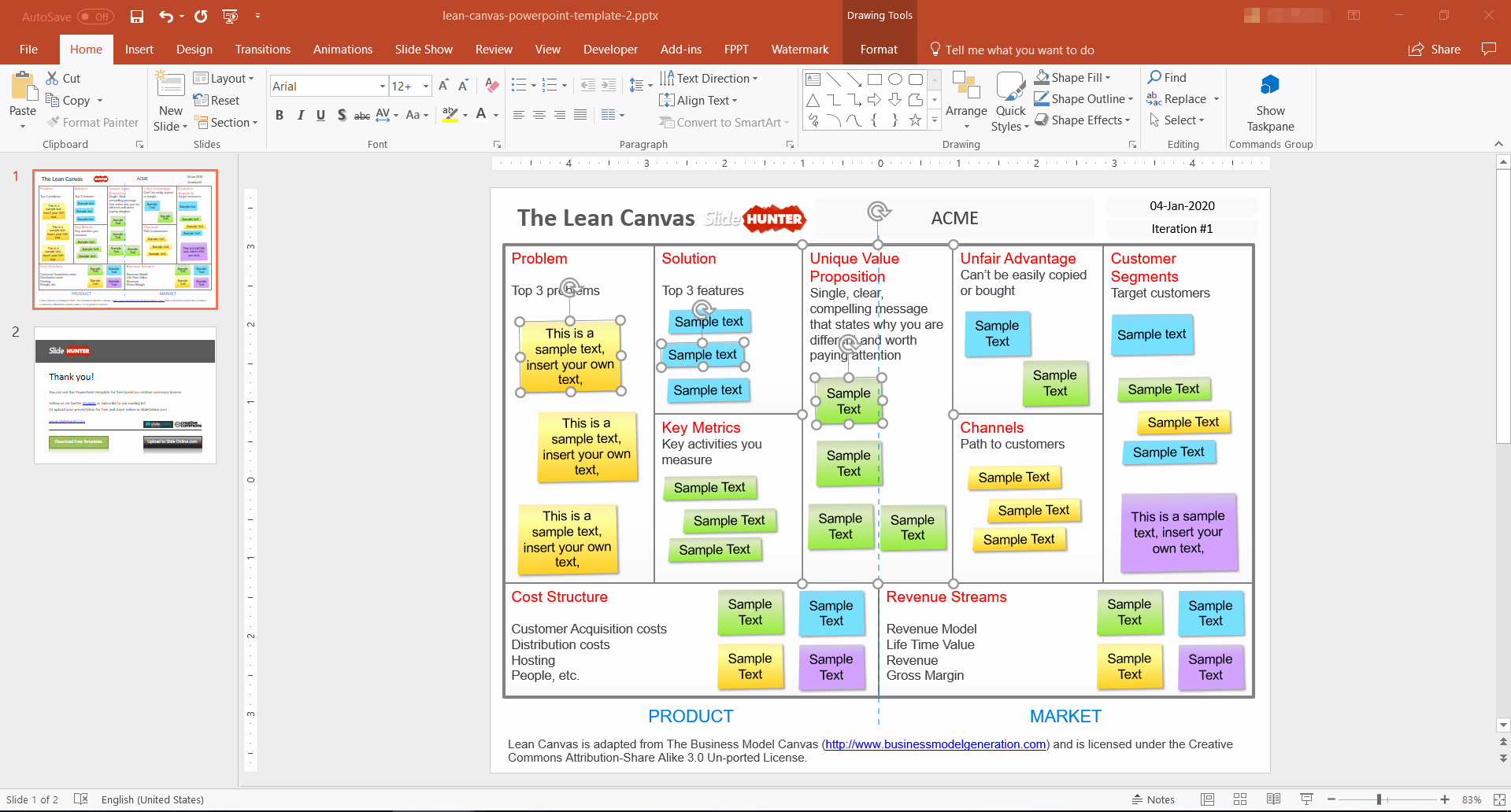 Business Canvas Template Ppt Awesome 5 Best Editable Business Canvas Templates for Powerpoint