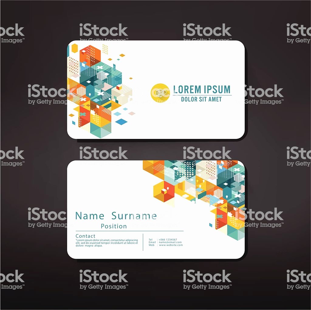 Business Card Layout Template Inspirational Modern Geometric Business Cards Design Template Layout