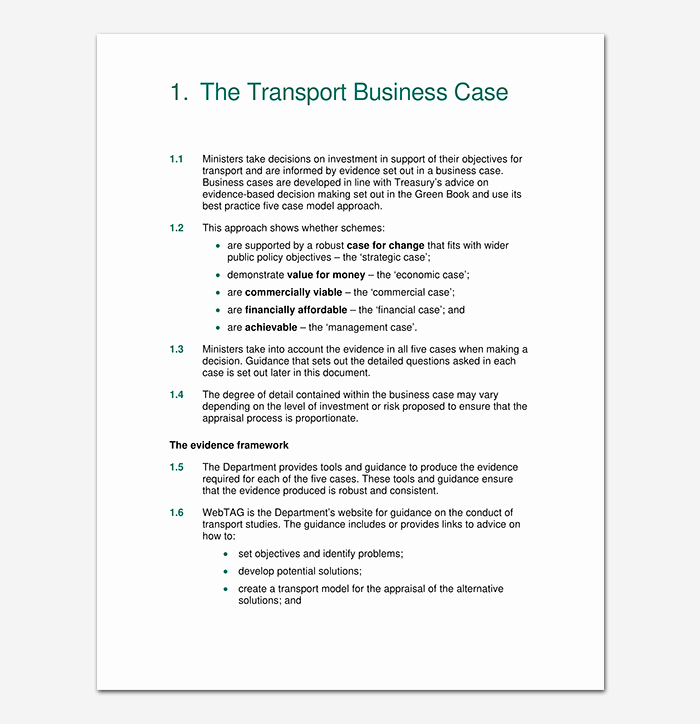 Business Case Template Excel Inspirational Business Case Template 9 Simple formats for Word