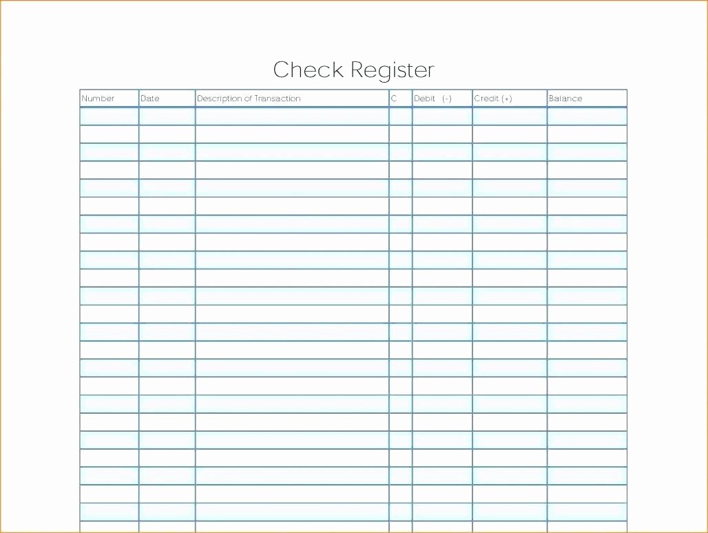 Business Check Register Template Luxury Checkbook Register Template Printable