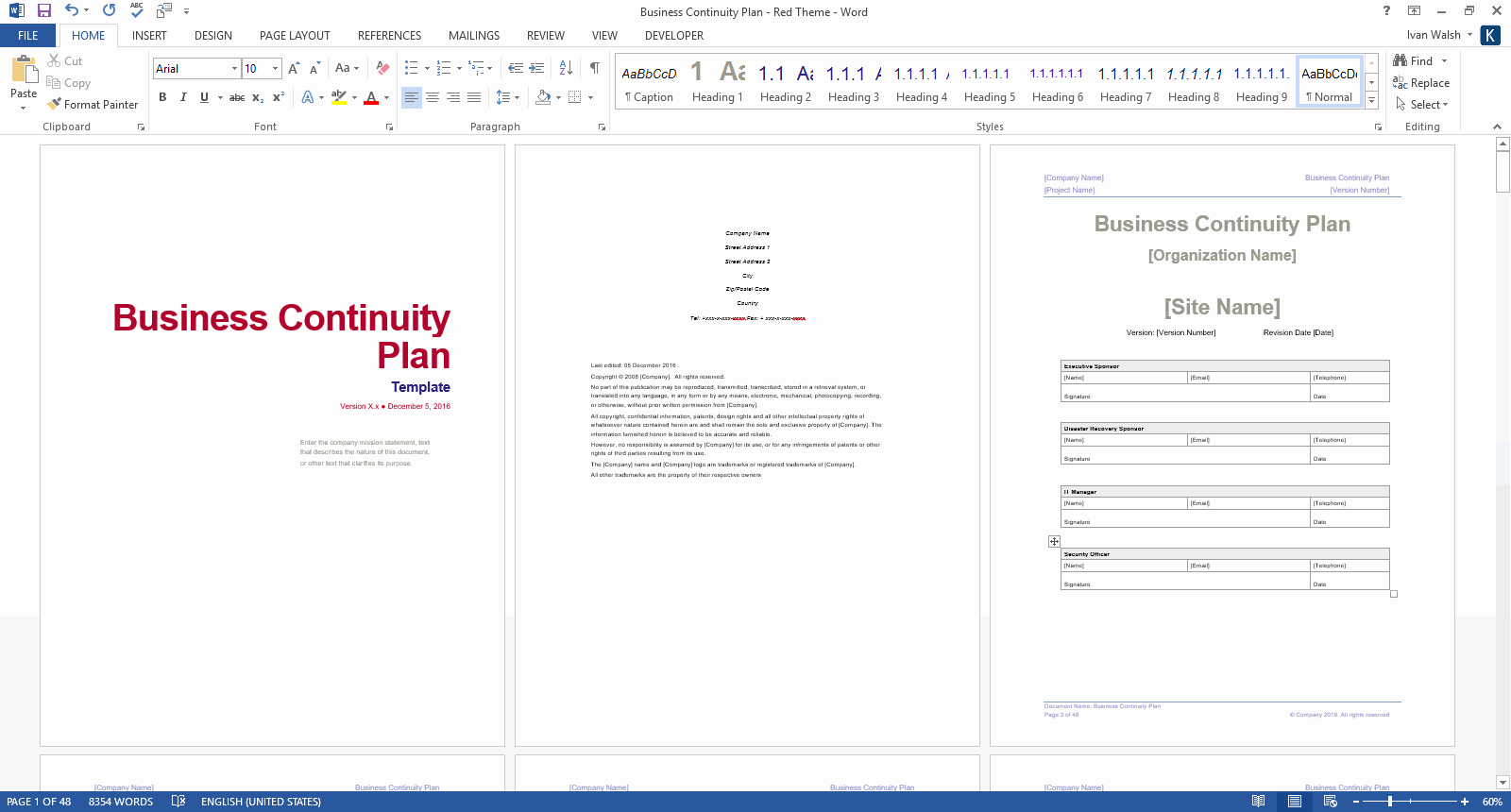 Business Contingency Plan Template Awesome Business Continuity Plan – Download 48 Pg Ms Word &amp; 12