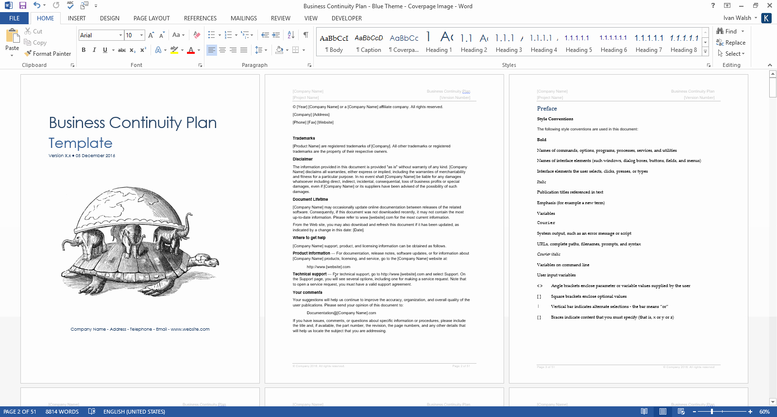 Business Contingency Plan Template Unique Business Continuity Plan – Download 48 Pg Ms Word &amp; 12