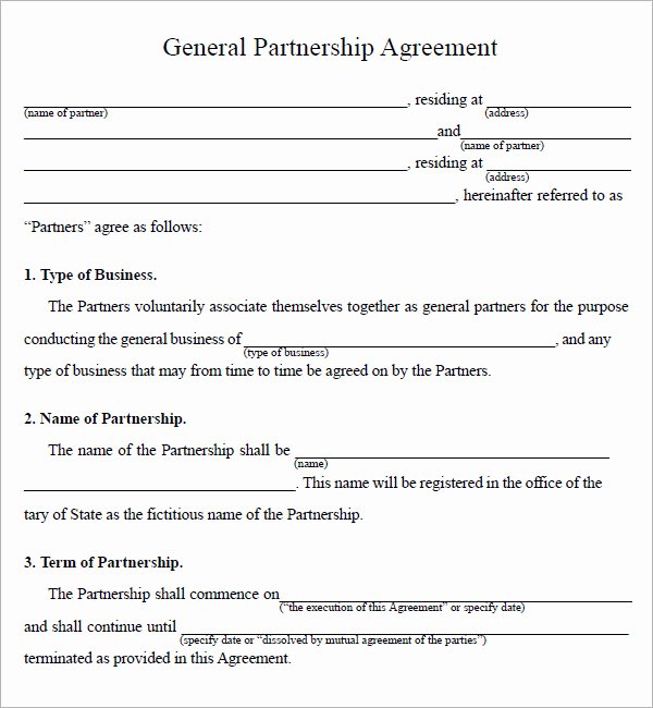 Business Contract Template Free Awesome Business Partnership Agreement 9 Download Documents In