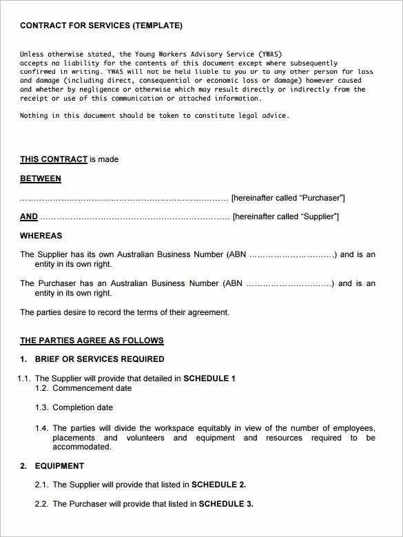 Business Contract Template Free Elegant Service Contract Template 8 Free Word Pdf Documents