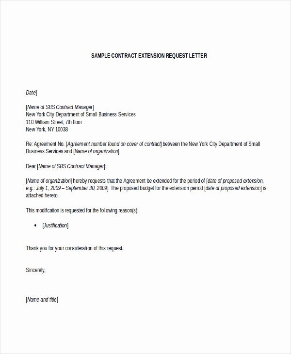 Business Contract Termination Letter Template New Contract Letter Template 9 Free Sample Example format